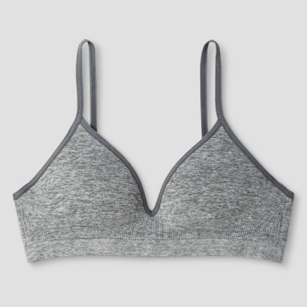 Girls' Seamless Wire-Free Hybrid Bra - Cat & Jack™ Gray 36A NWT